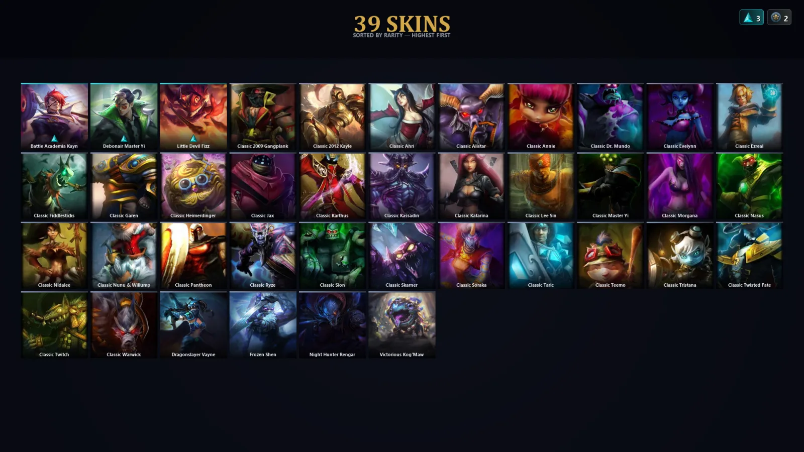[LoL] | EUW | Level 42 | Gold III | 60 Champions | 7 Skins