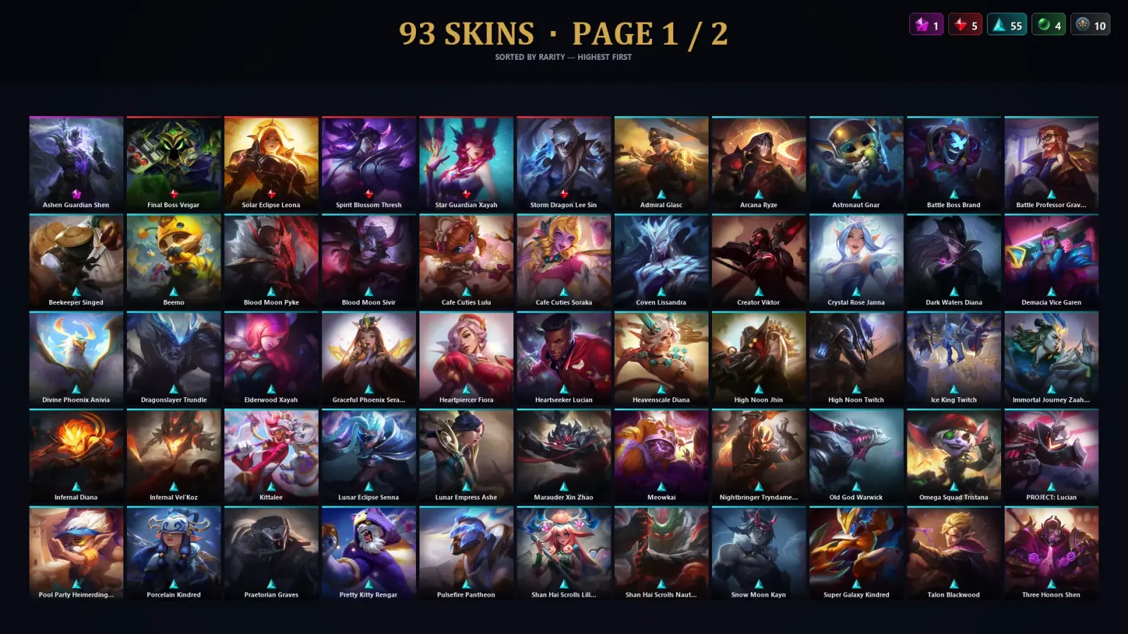 [LoL] | EUW | Level 30 | Master | 172 Champions | 93 Skins | 65,284 BE — LoL account
