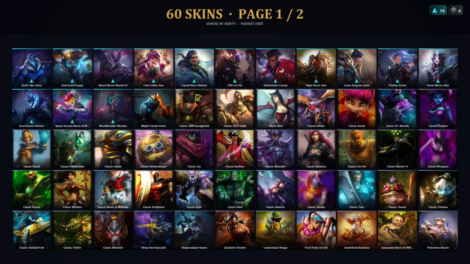 [LoL] | TR | Level 118 | Diamond III | 93 Champions | 60 Skins | 40,971 BE