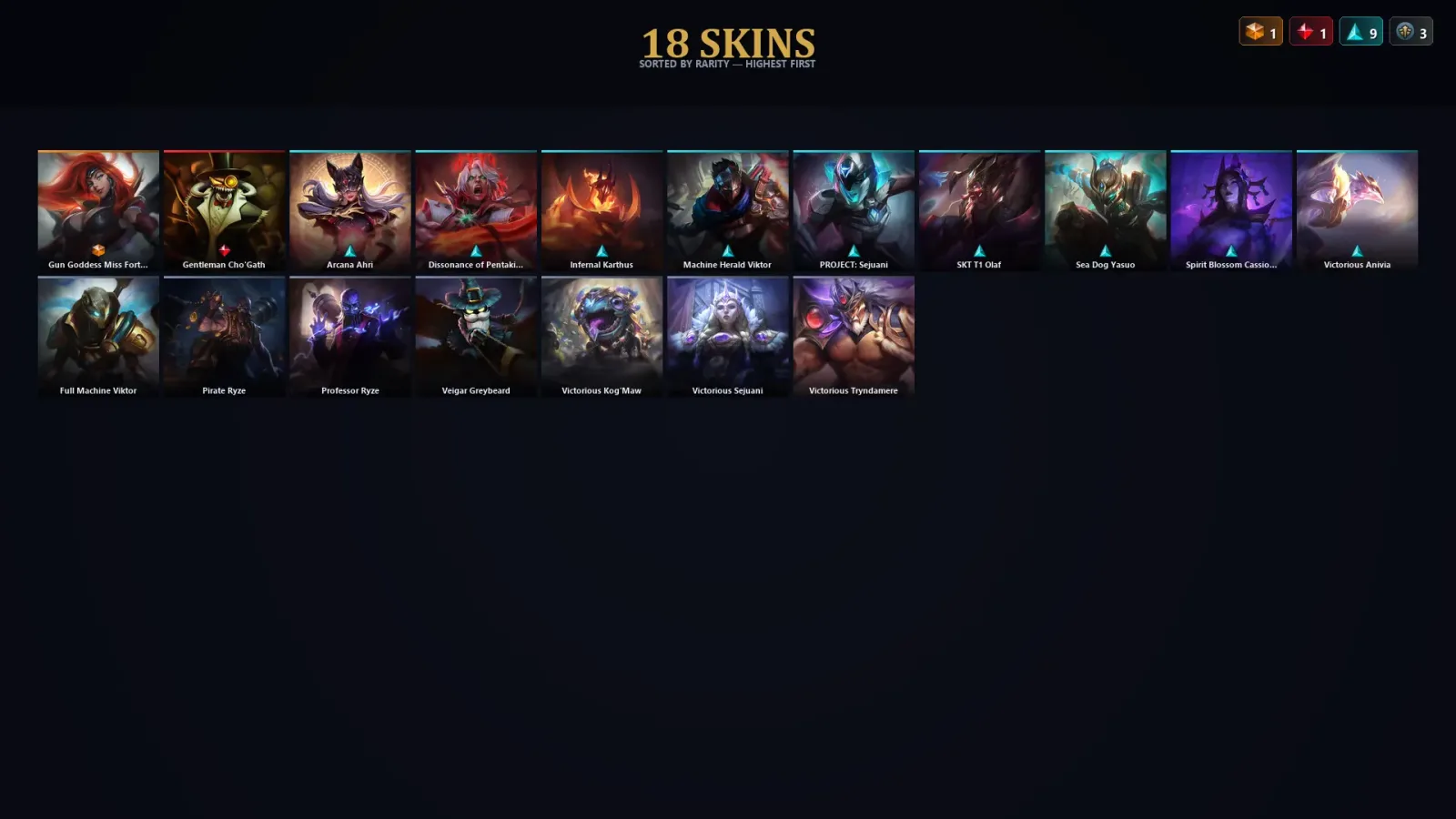[LoL] | TR | Level 82 | 50 Champions | 18 Skins — LoL account