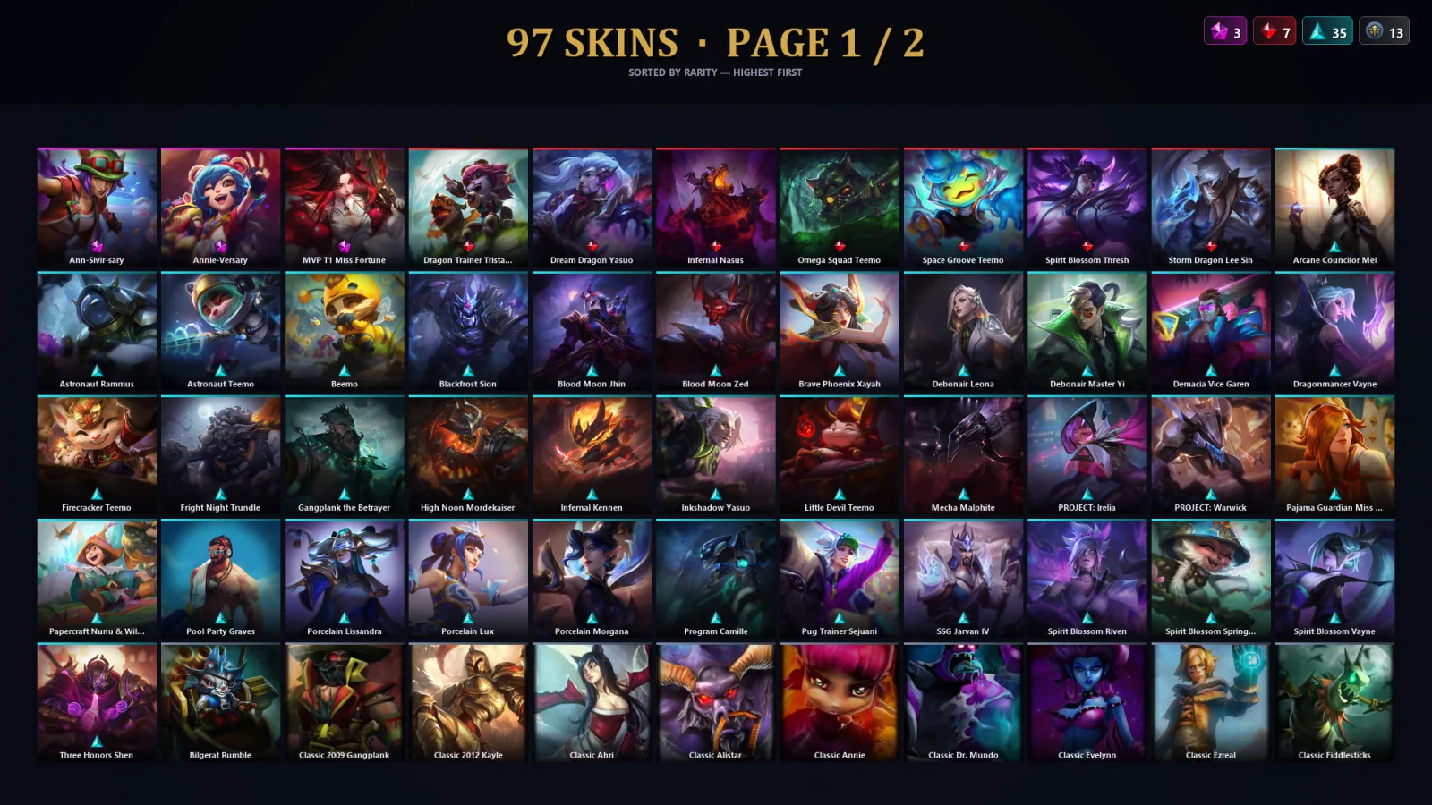 [LoL] | TR | Level 193 | Gold IV | 132 Champions | 97 Skins