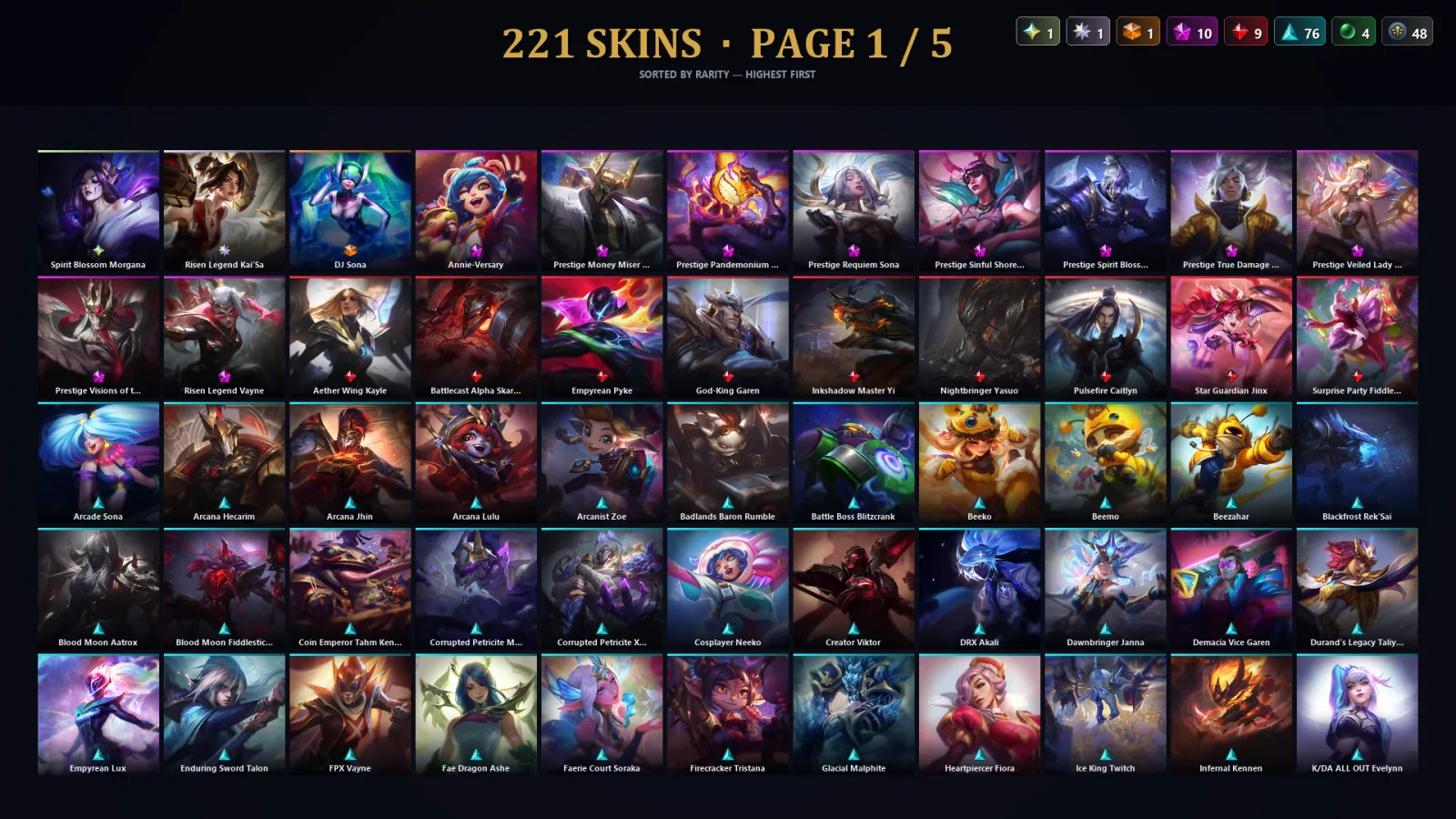[LoL] | EUW | Level 420 | Gold II | 173 Champions | 221 Skins | 28,078 BE
