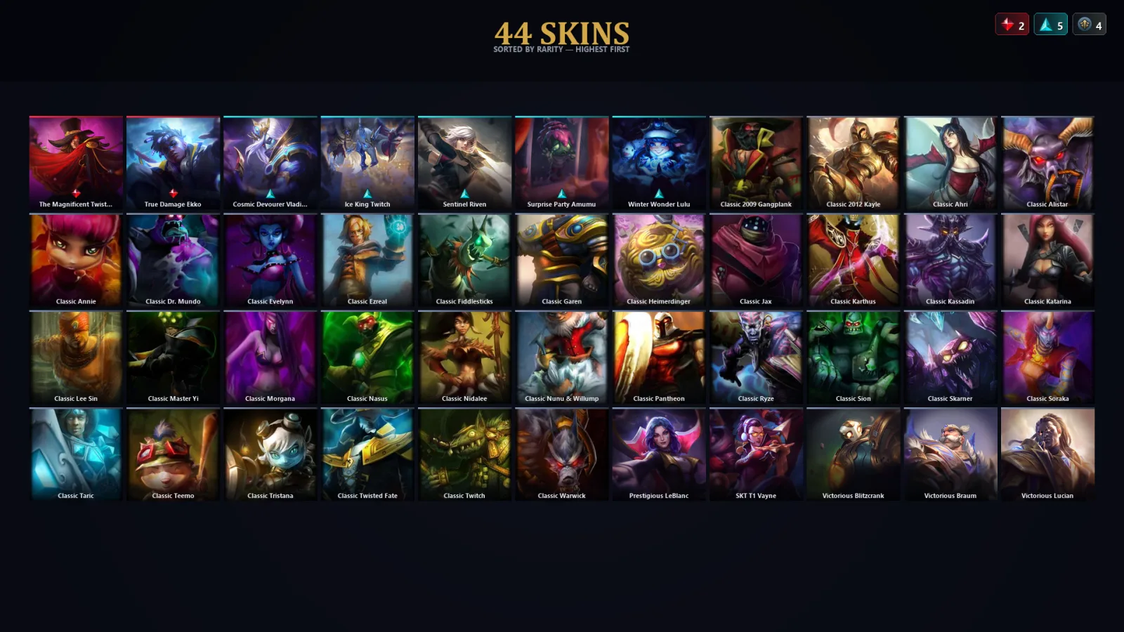 [LoL] | TR | Level 56 | Emerald I | 64 Champions | 12 Skins