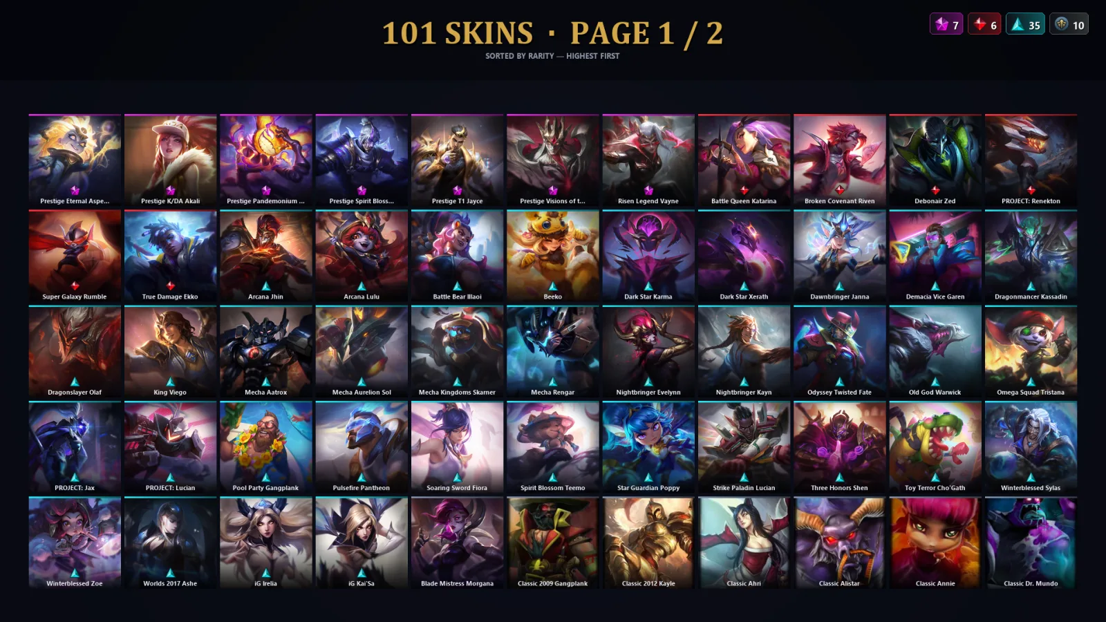 [LoL] | EUW | Level 82 | Emerald II | 141 Champions | 101 Skins