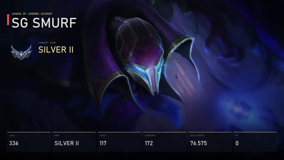 SG | Hextech Nocturne | Brolaf | Mecha Zero Sion | Coven Morgana | Battlecast Prime Cho'Gath | Blackfrost Anivia | Silver II | 117 Skin | 172 Champion — main preview