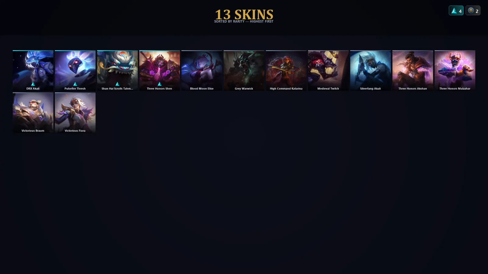 [LoL] | TR | Level 65 | Diamond IV | 110 Champions | 13 Skins | 21,989 BE
