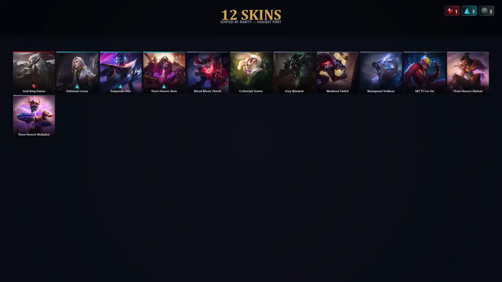 [LoL] | TR | Level 69 | Emerald II | 72 Champions | 12 Skins | 14,762 BE