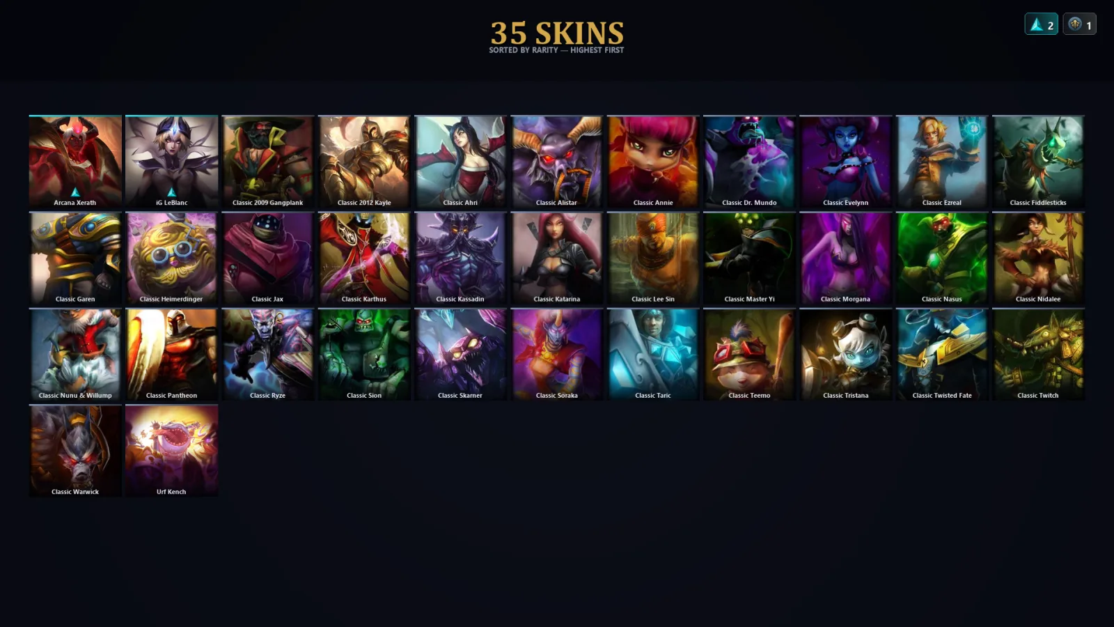 [LoL] | TR | Level 30 | 38 Champions | 35 Skins | 37,795 BE