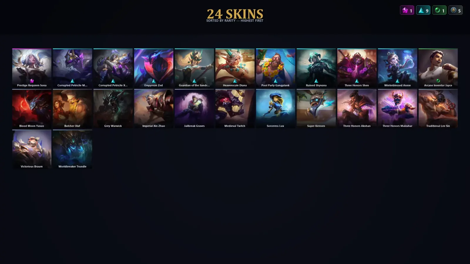 [LoL] | EUW | Level 83 | Diamond IV | 82 Champions | 24 Skins