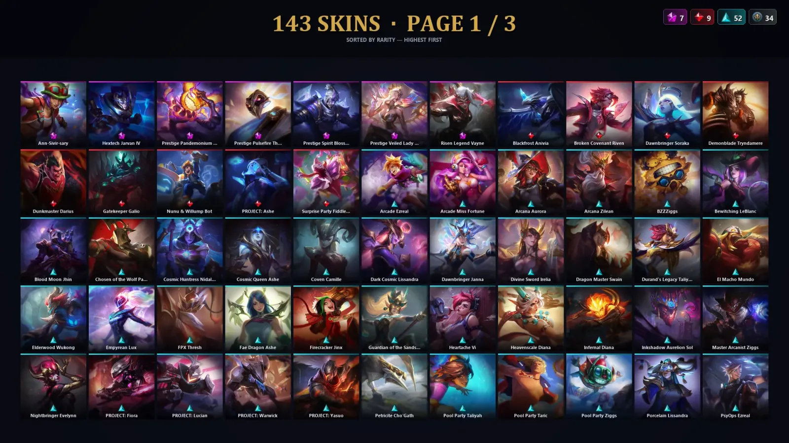 [LoL] | TR | Level 162 | Platinum I | 172 Champions | 143 Skins | 15,703 BE — LoL account