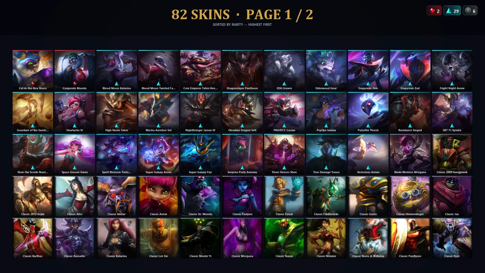 [LoL] | TR | Level 103 | Platinum II | 111 Champions | 50 Skins