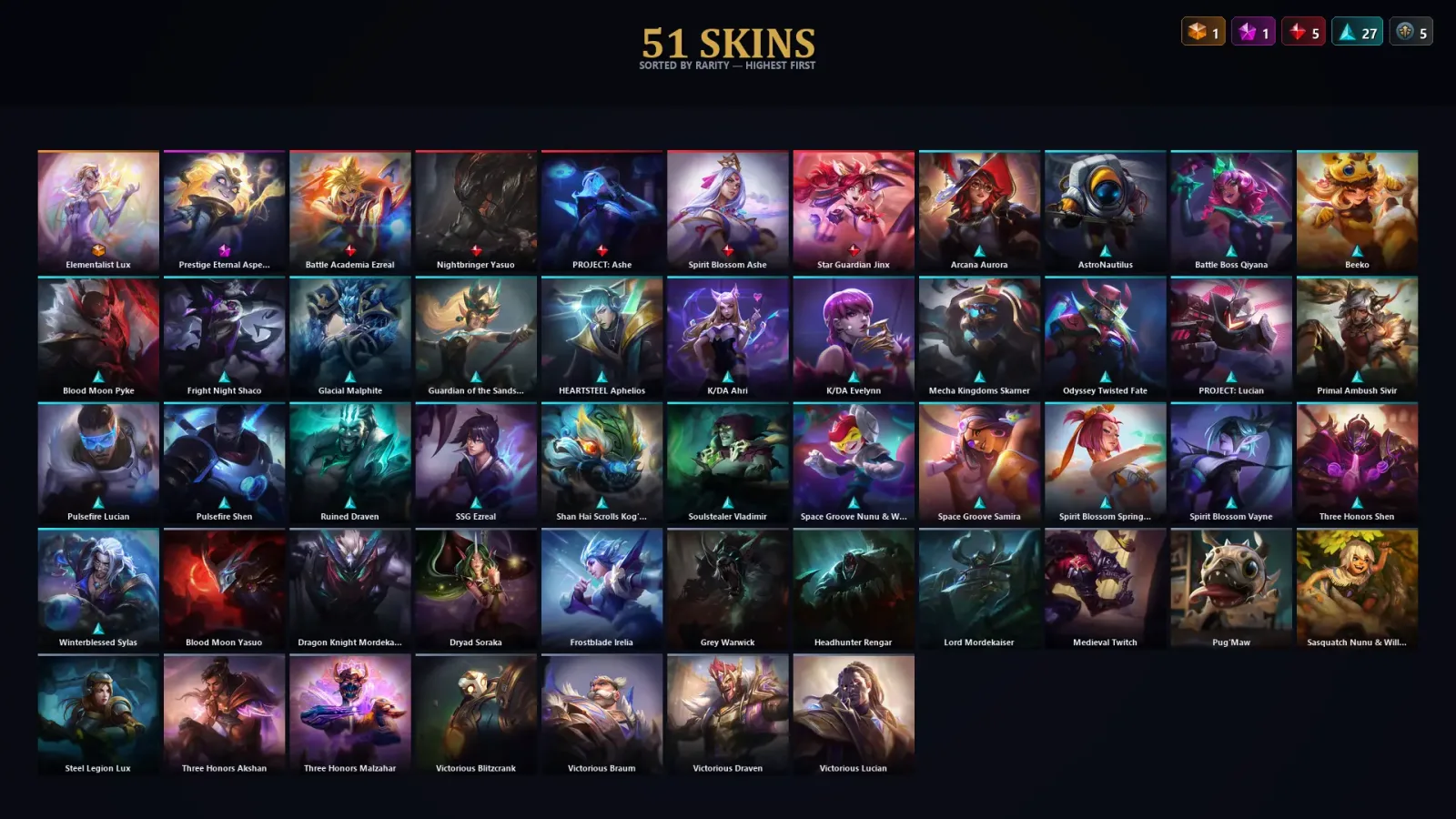 [LoL] | TR | Level 120 | Diamond I | 118 Champions | 51 Skins | 15,025 BE — LoL account