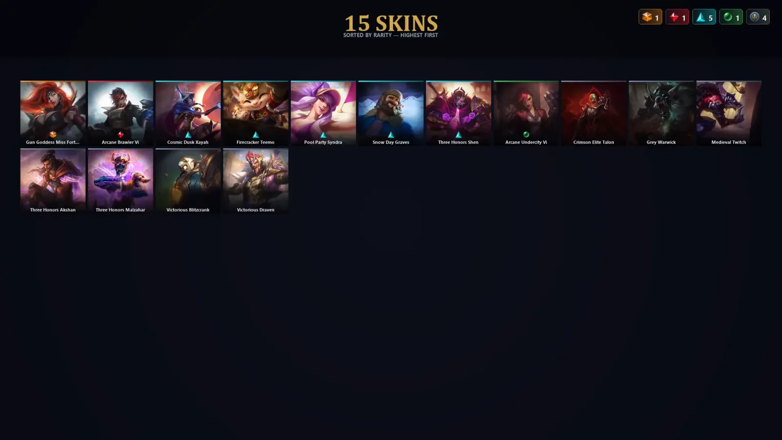 [LoL] | TR | Level 56 | Diamond IV | 83 Champions | 15 Skins