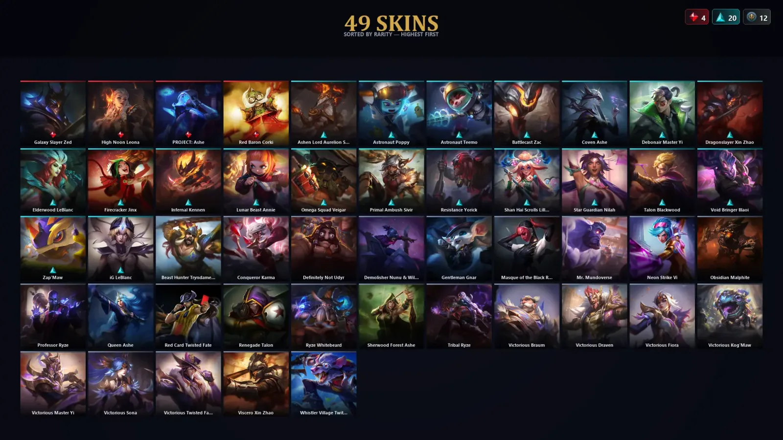 [LoL] | TR | Level 174 | Emerald IV | 172 Champions | 49 Skins | 12,885 BE — LoL account