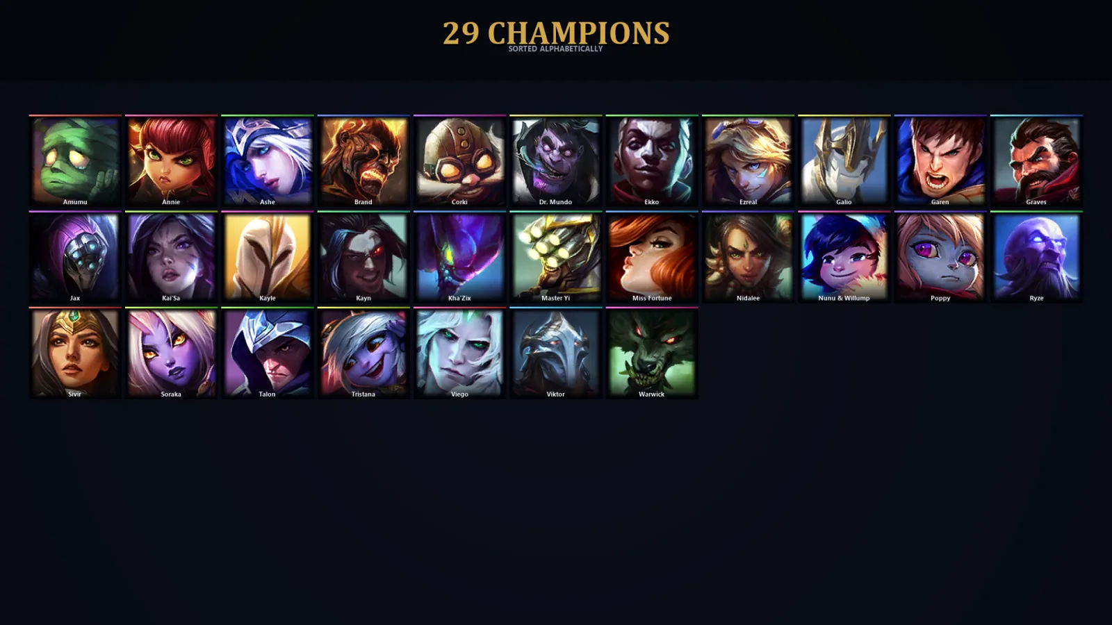 [LoL] | EUW | Level 35 | 29 Champions