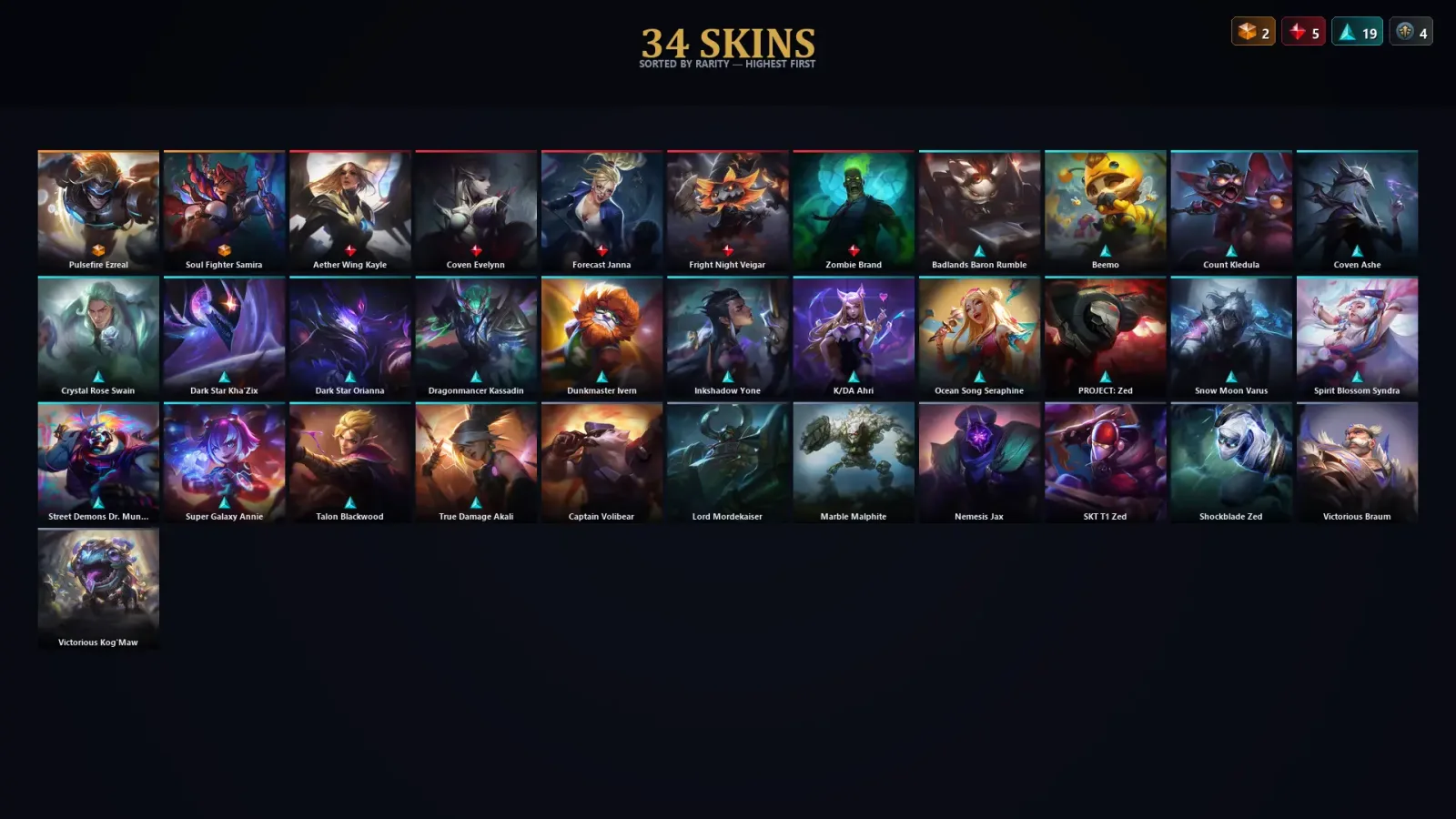 [LoL] | EUW | Level 80 | Diamond III | 94 Champions | 34 Skins | 16,586 BE — LoL account