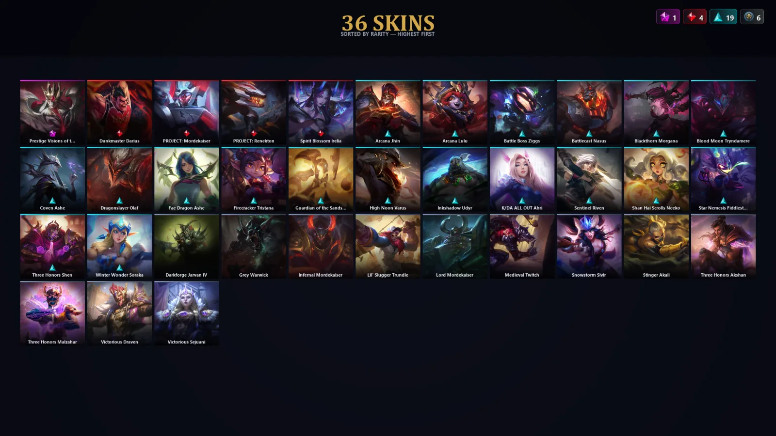 [LoL] | TR | Level 30 | Master | 140 Champions | 36 Skins