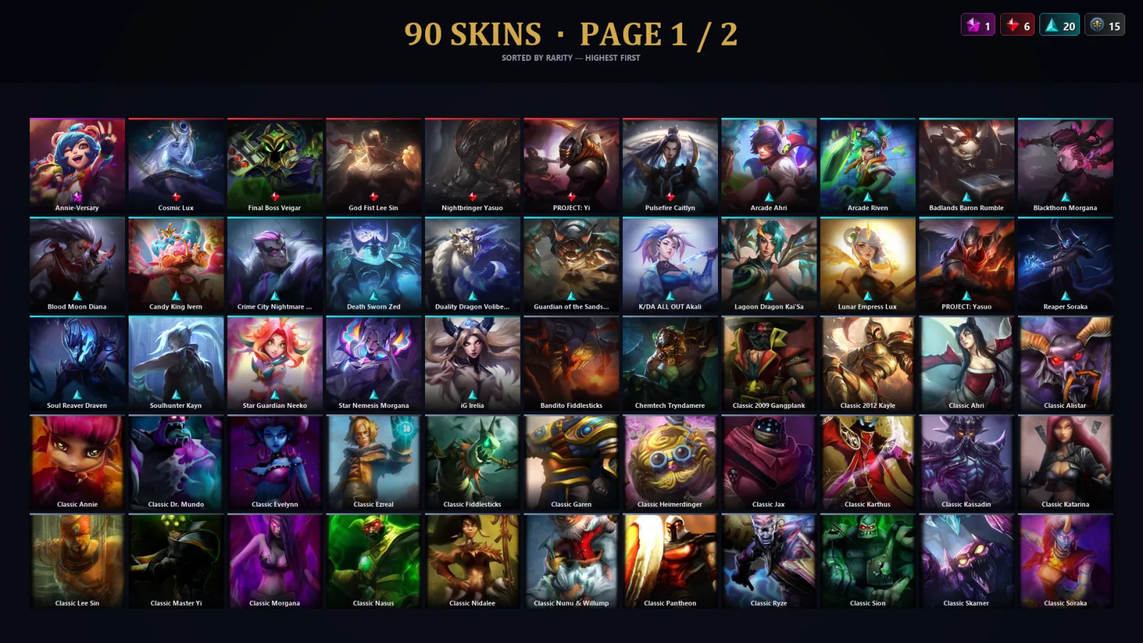 [LoL] | TR | Level 171 | Bronze II | 164 Champions | 58 Skins — LoL account