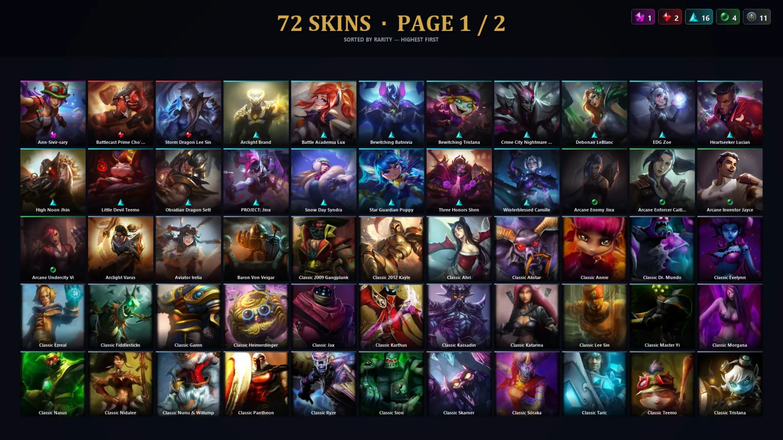[LoL] | TR | Level 63 | Diamond III | 132 Champions | 72 Skins | 12,982 BE