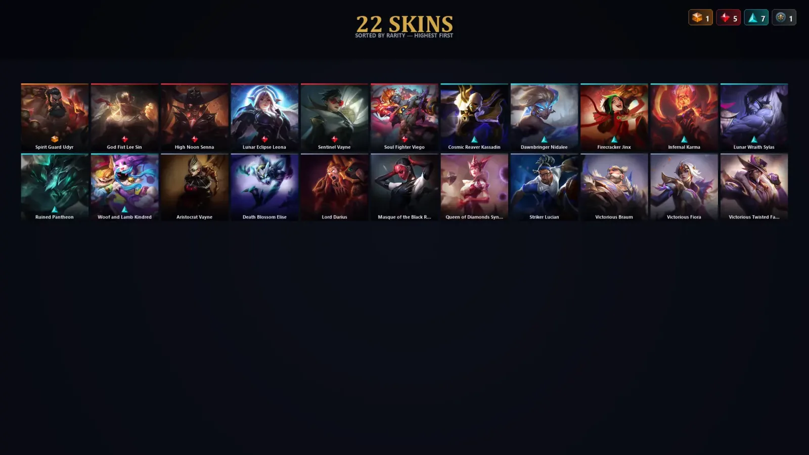 [LoL] | TR | Level 109 | Diamond IV | 153 Champions | 22 Skins