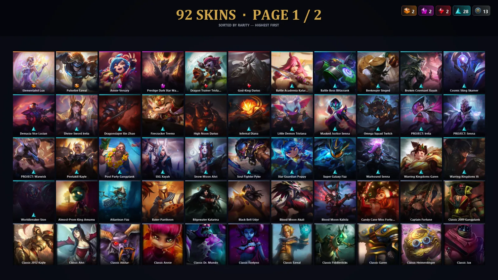 [LoL] | TR | Level 254 | Bronze IV | 172 Champions | 92 Skins | 16,327 BE