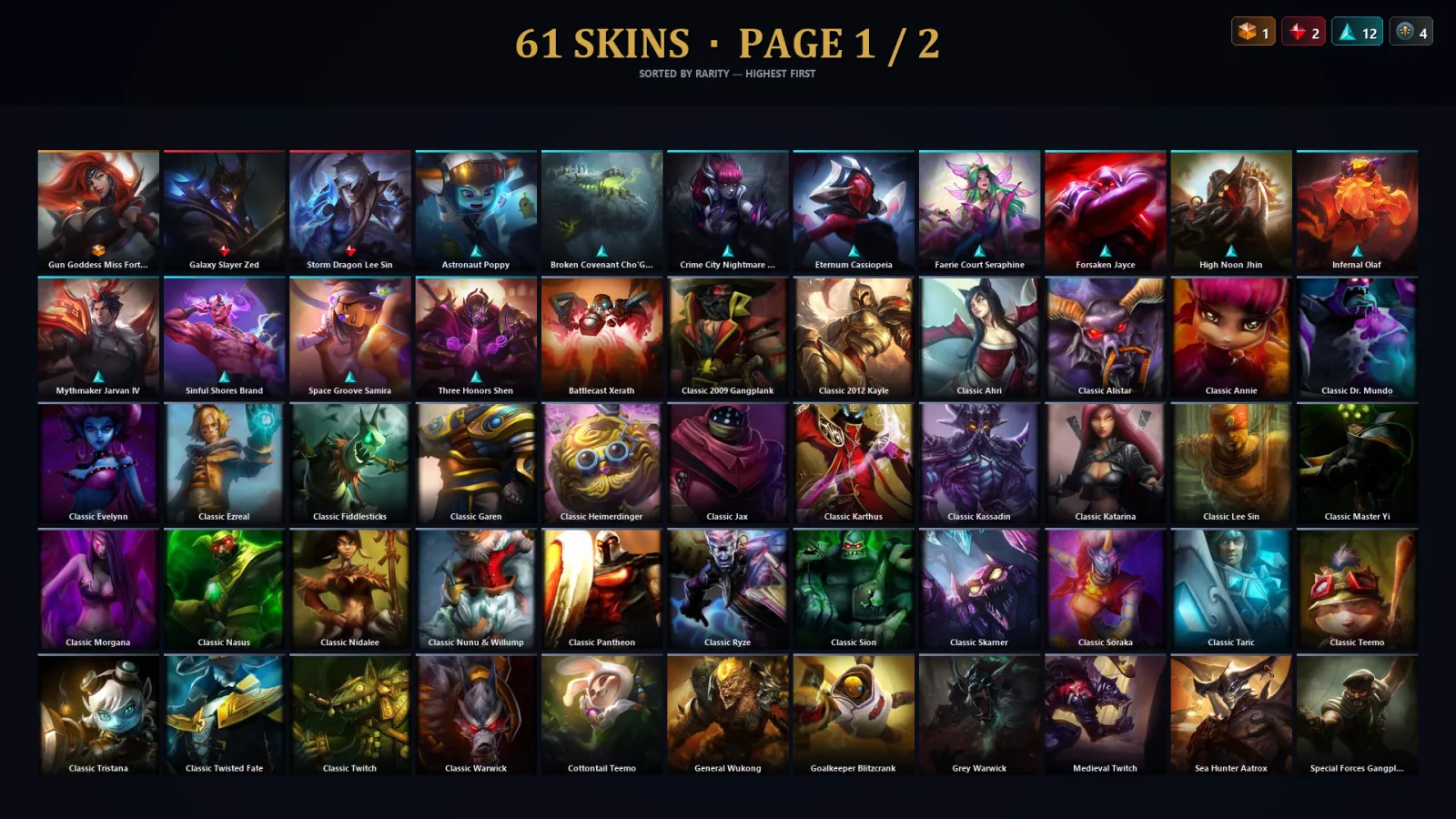 [LoL] | EUW | Level 30 | Master | 155 Champions | 61 Skins | 64,124 BE