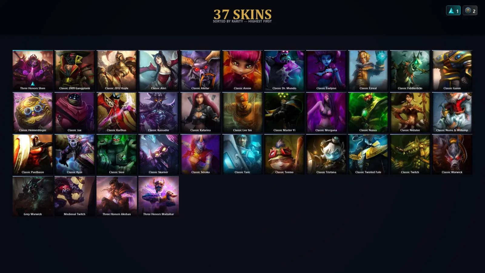 [LoL] | TR | Level 30 | 12 Champions | 5 Skins | 28,995 BE