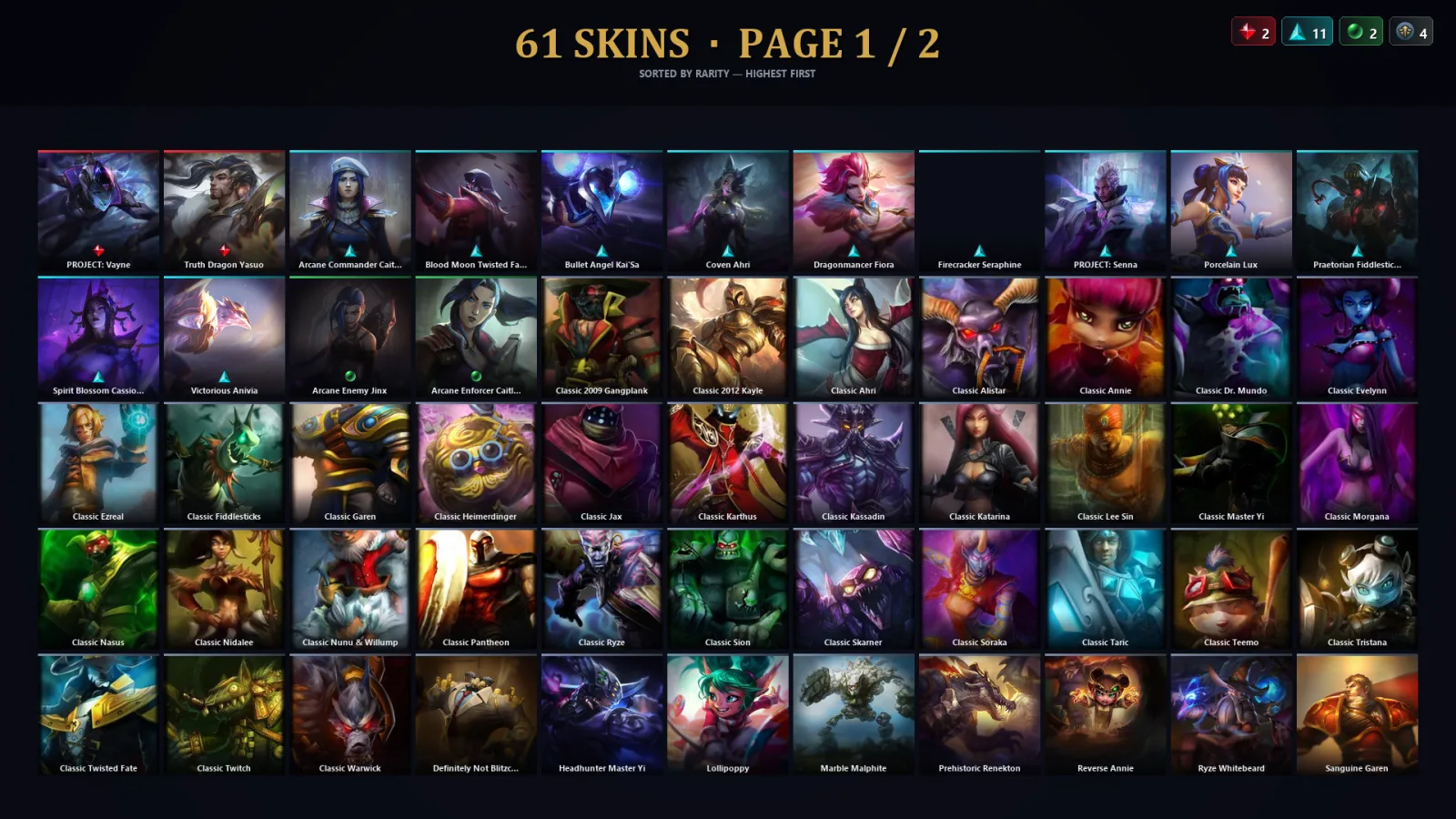 [LoL] | TR | Level 78 | Emerald IV | 98 Champions | 61 Skins | 44,277 BE