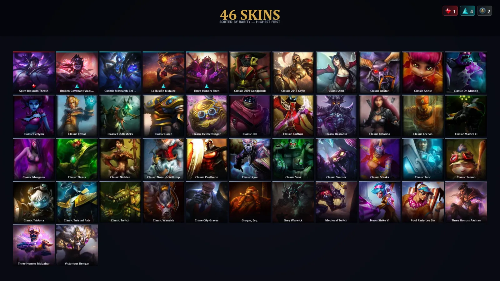 [LoL] | TR | Level 59 | Diamond I | 76 Champions | 46 Skins | 17,298 BE