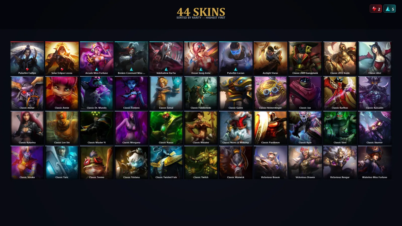 [LoL] | EUW | Level 47 | Emerald I | 105 Champions | 12 Skins | 13,581 BE