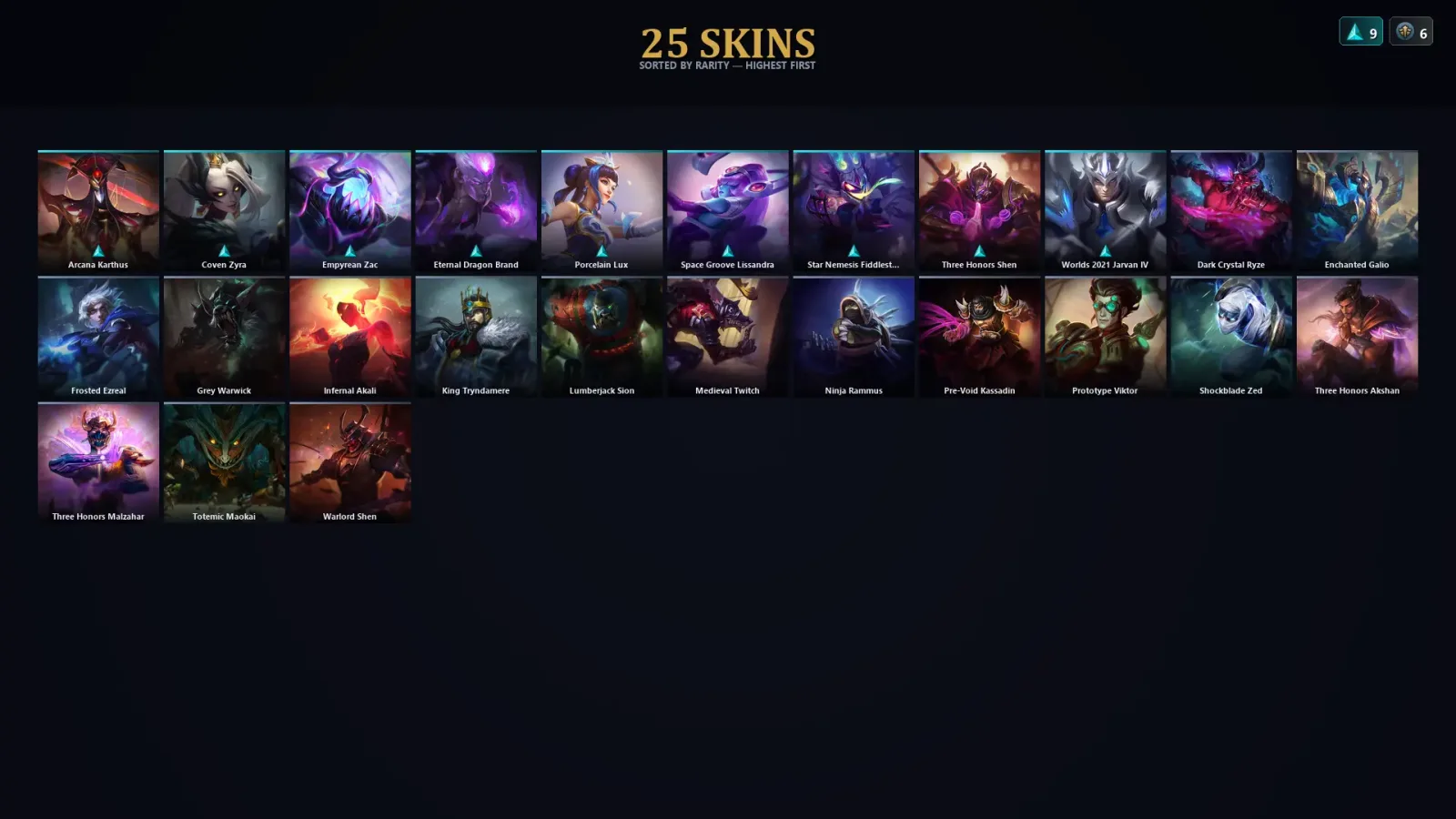 [LoL] | TR | Level 149 | 79 Champions | 25 Skins | 67,584 BE — LoL account