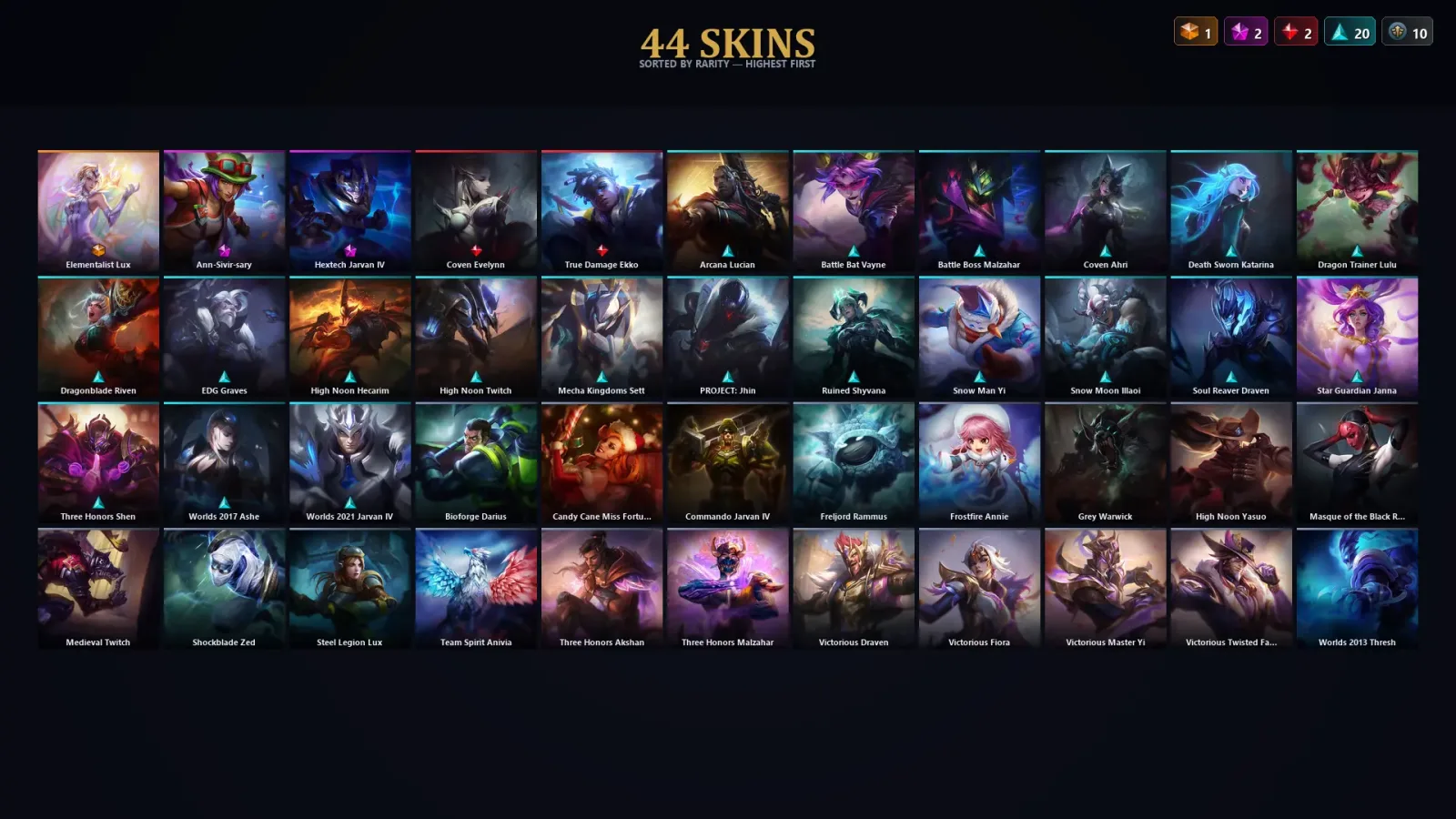 [LoL] | EUW | Level 78 | Emerald I | 86 Champions | 44 Skins | 11,238 BE — LoL account