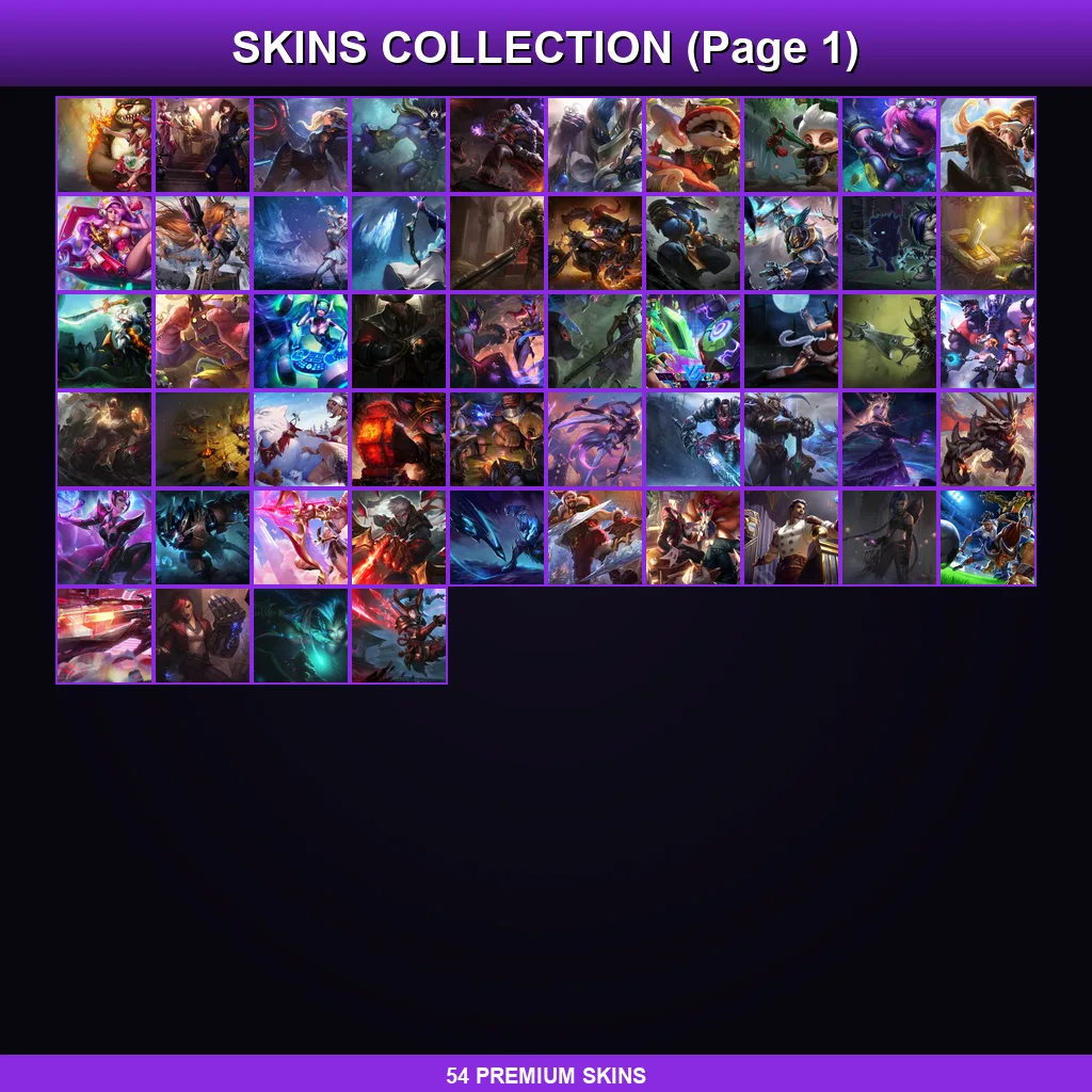 EUW | Lv94 | Unranked | 54 Skin | 127 Champ