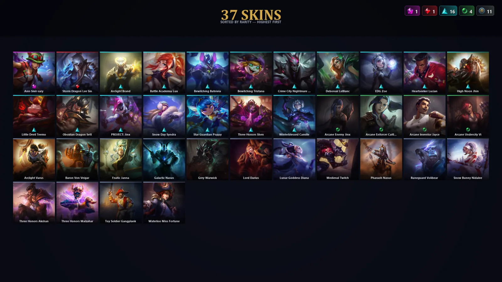 [LoL] | TR | Level 57 | Emerald II | 123 Champions | 37 Skins | 13,469 BE