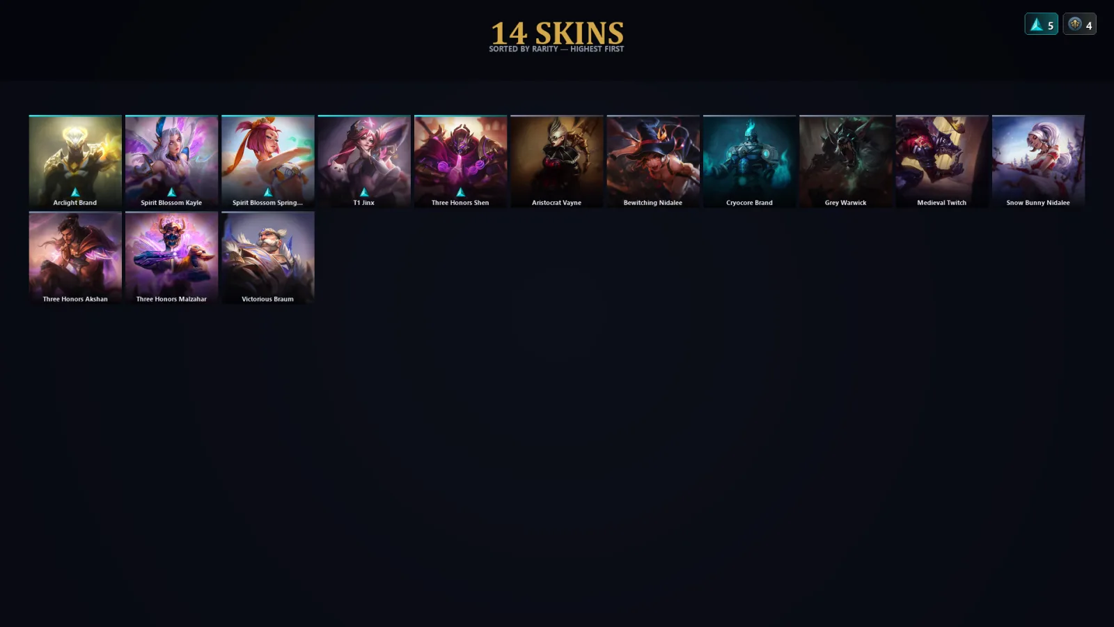 [LoL] | TR | Level 39 | Gold I | 55 Champions | 14 Skins
