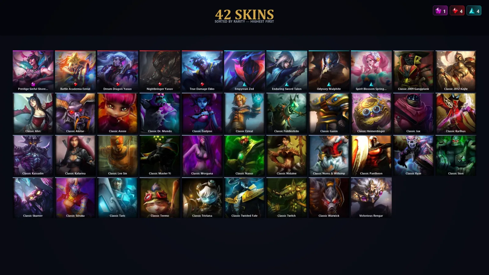 [LoL] | TR | Level 43 | Iron III | 59 Champions | 42 Skins