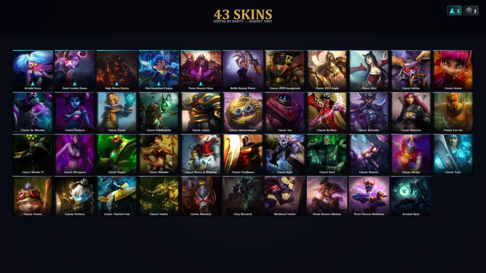 [LoL] | EUW | Level 40 | Emerald I | 73 Champions | 11 Skins | 12,213 BE