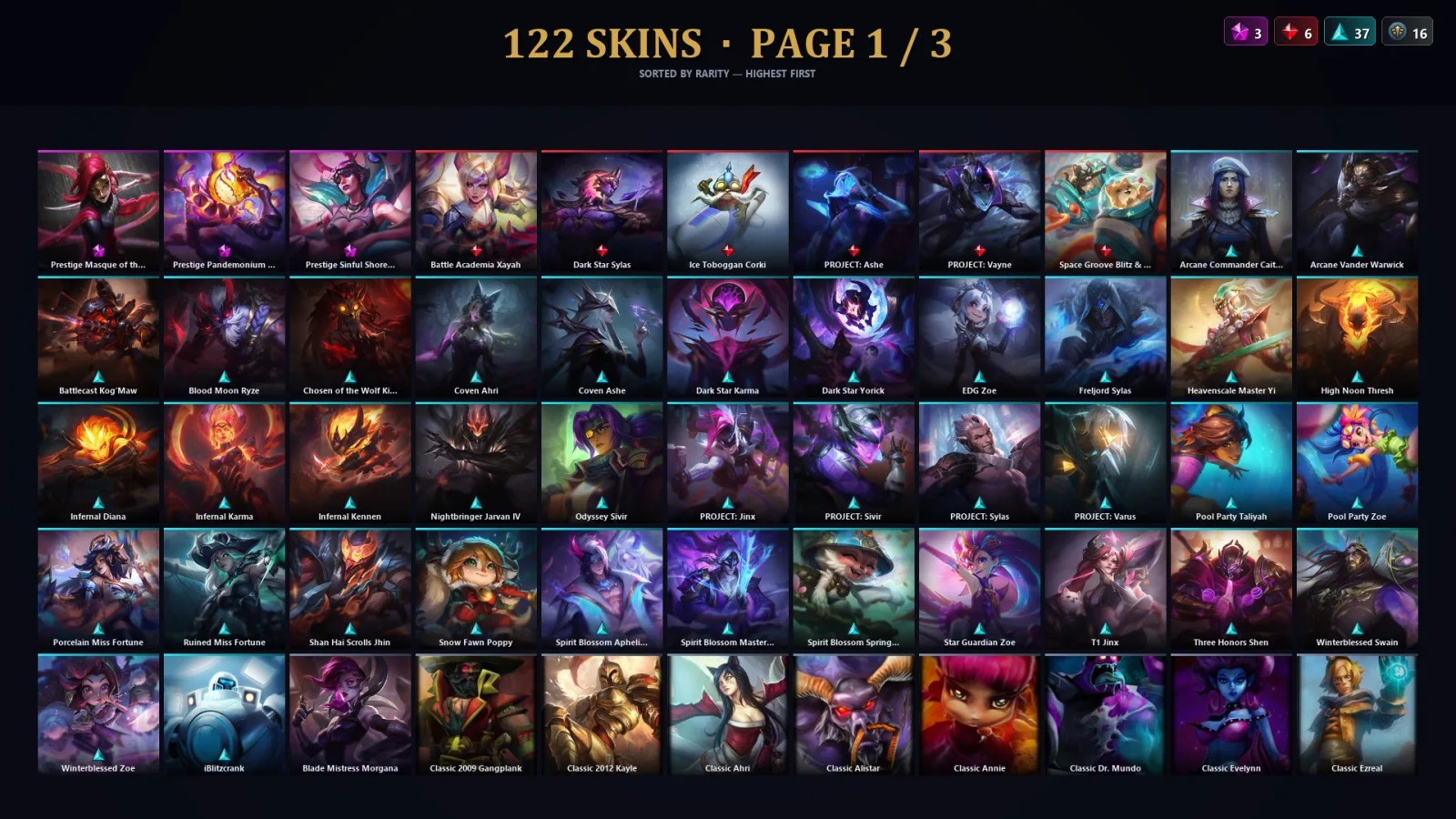 [LoL] | EUW | Level 30 | Master | 153 Champions | 90 Skins | 19,163 BE