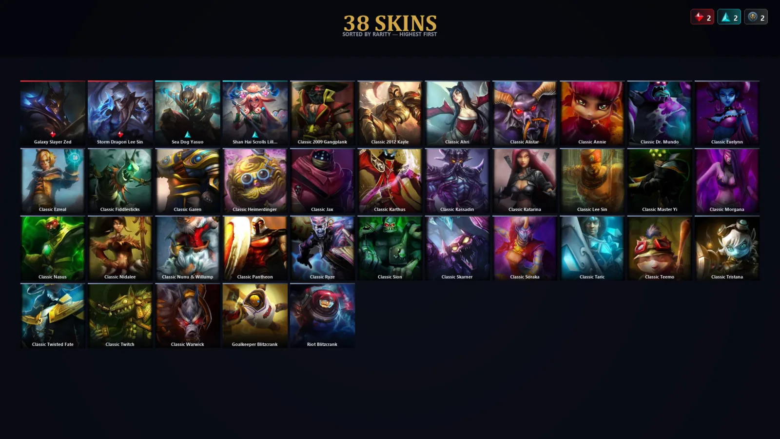 [LoL] | TR | Level 43 | 48 Champions | 38 Skins