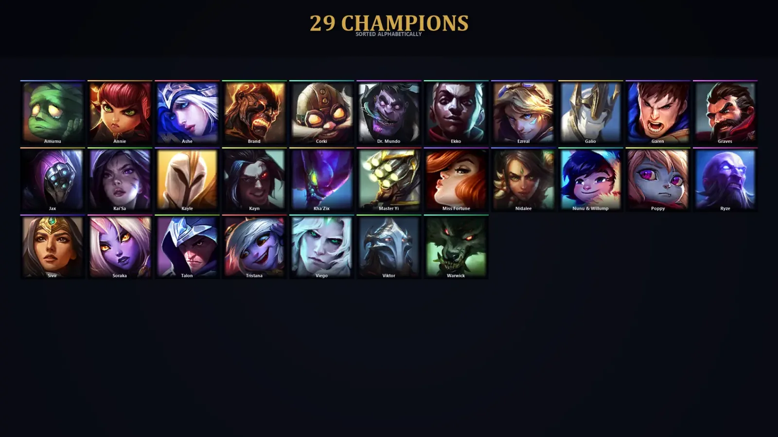 [LoL] | EUW | Level 35 | 29 Champions — LoL account