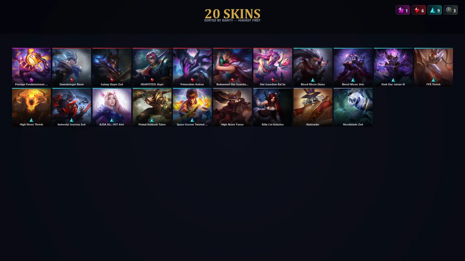 [LoL] | TR | Level 42 | Platinum II | 127 Champions | 20 Skins | 11,898 BE