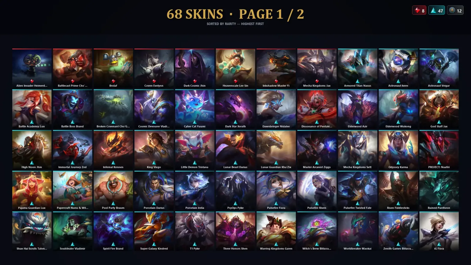 [LoL] | EUW | Level 99 | Gold IV | 106 Champions | 68 Skins