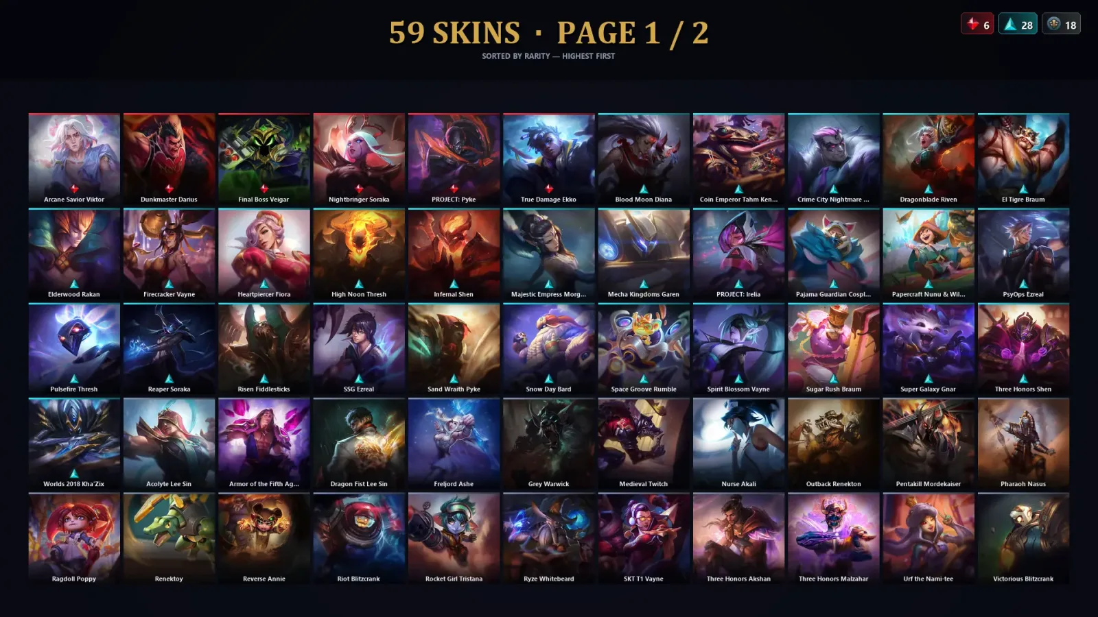 [LoL] | TR | Level 147 | Diamond IV | 85 Champions | 59 Skins — LoL account