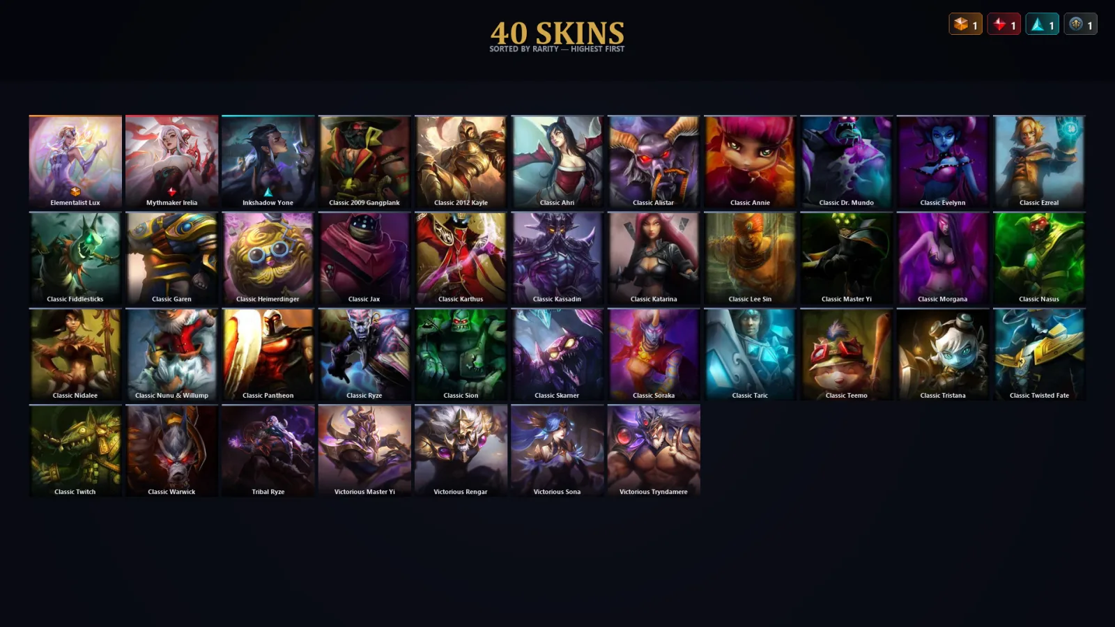 [LoL] | TR | Level 53 | Platinum II | 76 Champions | 40 Skins