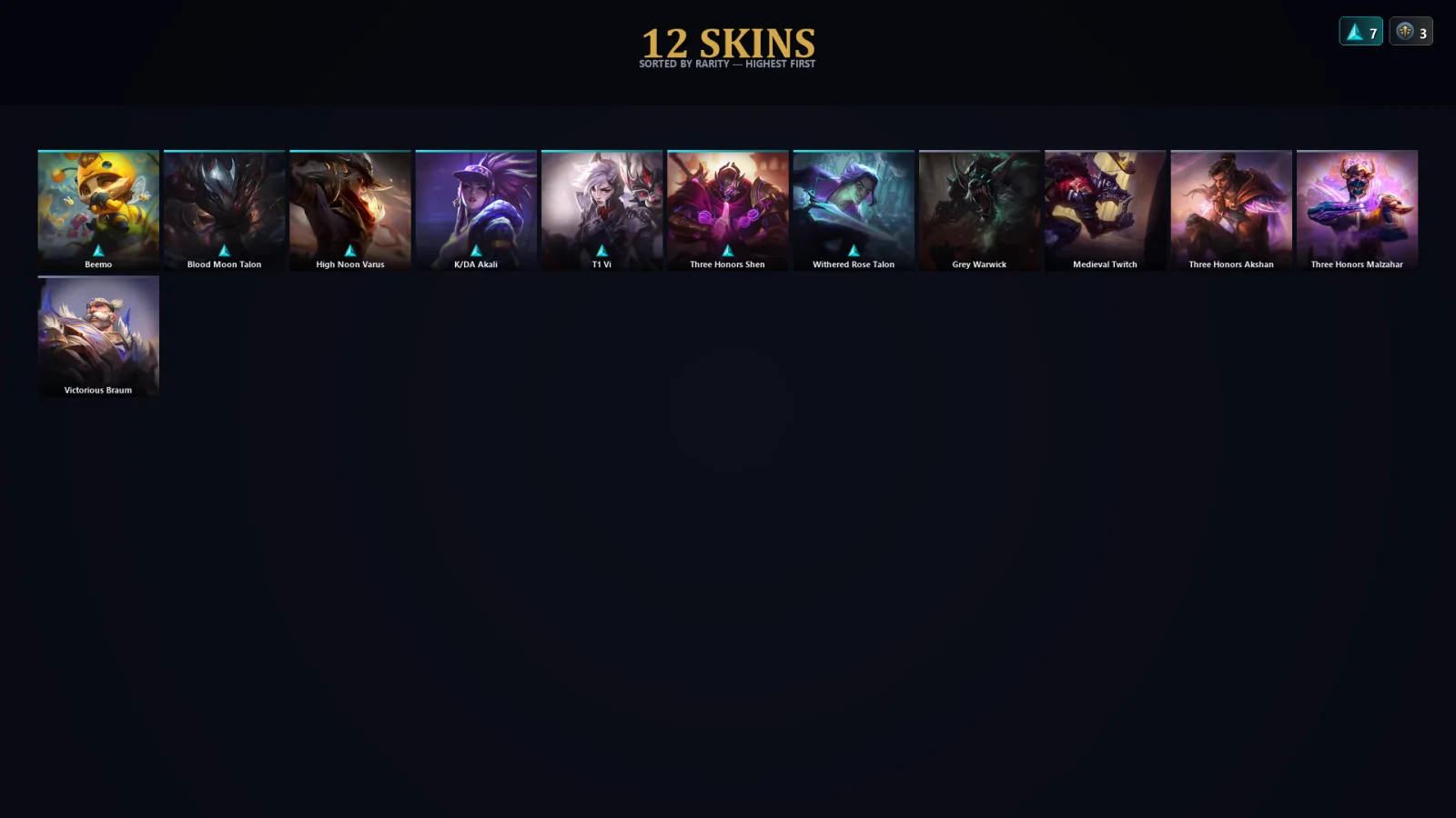 [LoL] | EUW | Level 30 | Master | 100 Champions | 12 Skins