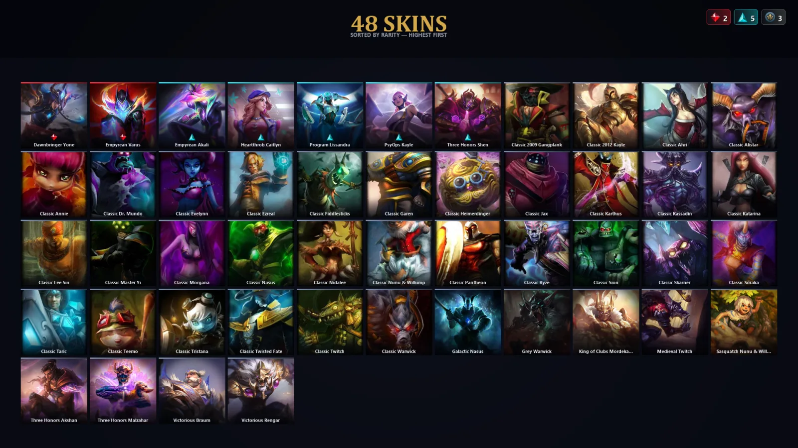 [LoL] | TR | Level 61 | Emerald II | 102 Champions | 16 Skins