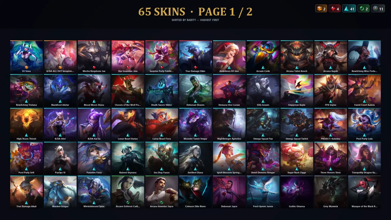 [LoL] | TR | Level 126 | Emerald IV | 160 Champions | 65 Skins | 11,072 BE — LoL account