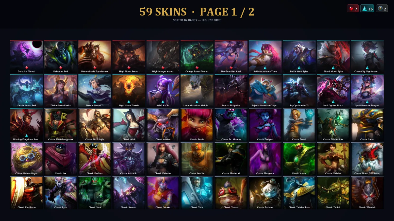 [LoL] | TR | Level 49 | Bronze II | 42 Champions | 59 Skins