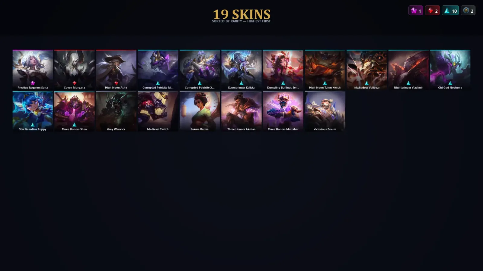 [LoL] | TR | Level 43 | Gold II | 90 Champions | 19 Skins — LoL account