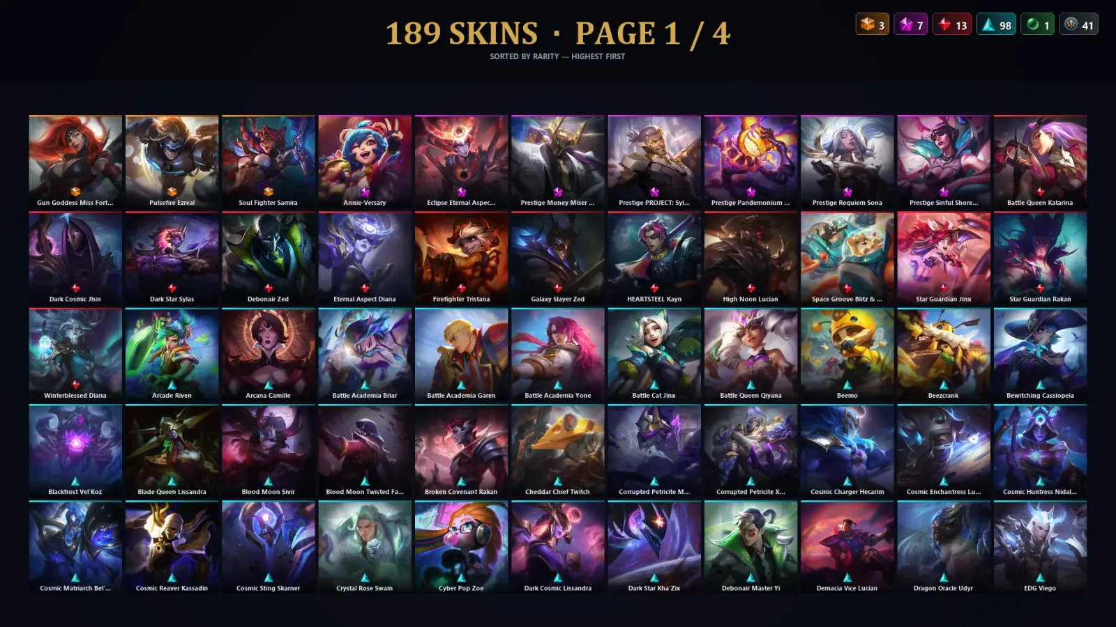 [LoL] | TR | Level 30 | Grandmaster | 173 Champions | 189 Skins | 40,170 BE